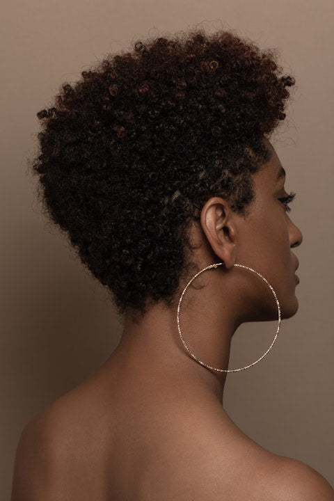 Black woman with natural curly hair